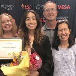 From left to right: Scott Cabral, Astronomy Professor, Mindy Capes, Chemistry Professor, Eliette Bustos Barocio, Dennis Gravert, Chemistry Professor, Girlie Sison, Chemistry Professor, Pamela Ralsoton, LMC President.